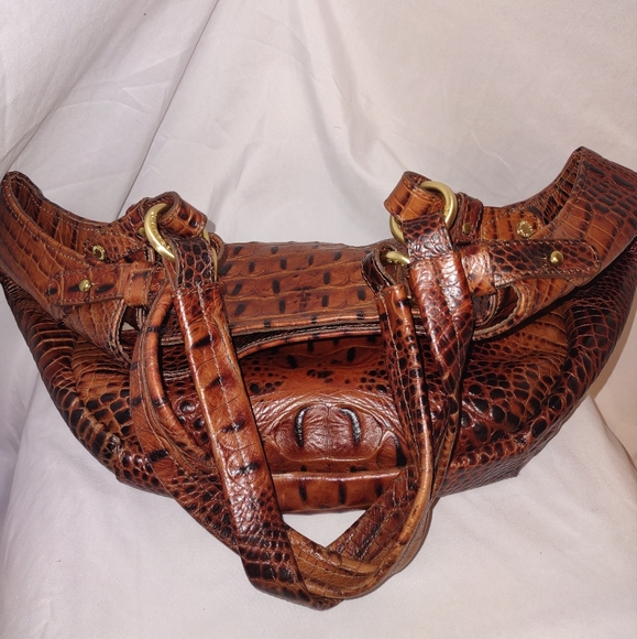 Brahmin Pecan Jacqueline Hobo Croc tote - Picture 3 of 5